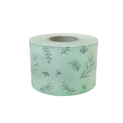 Compostable Packing Tape | Water Activated Tape - Sage Green Leaves