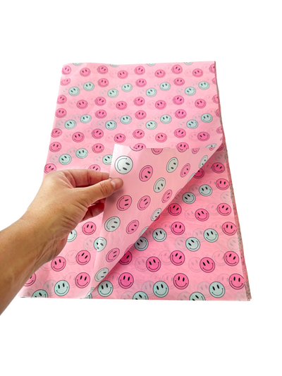 Acid-Free Tissue Paper - Pink Happy Faces