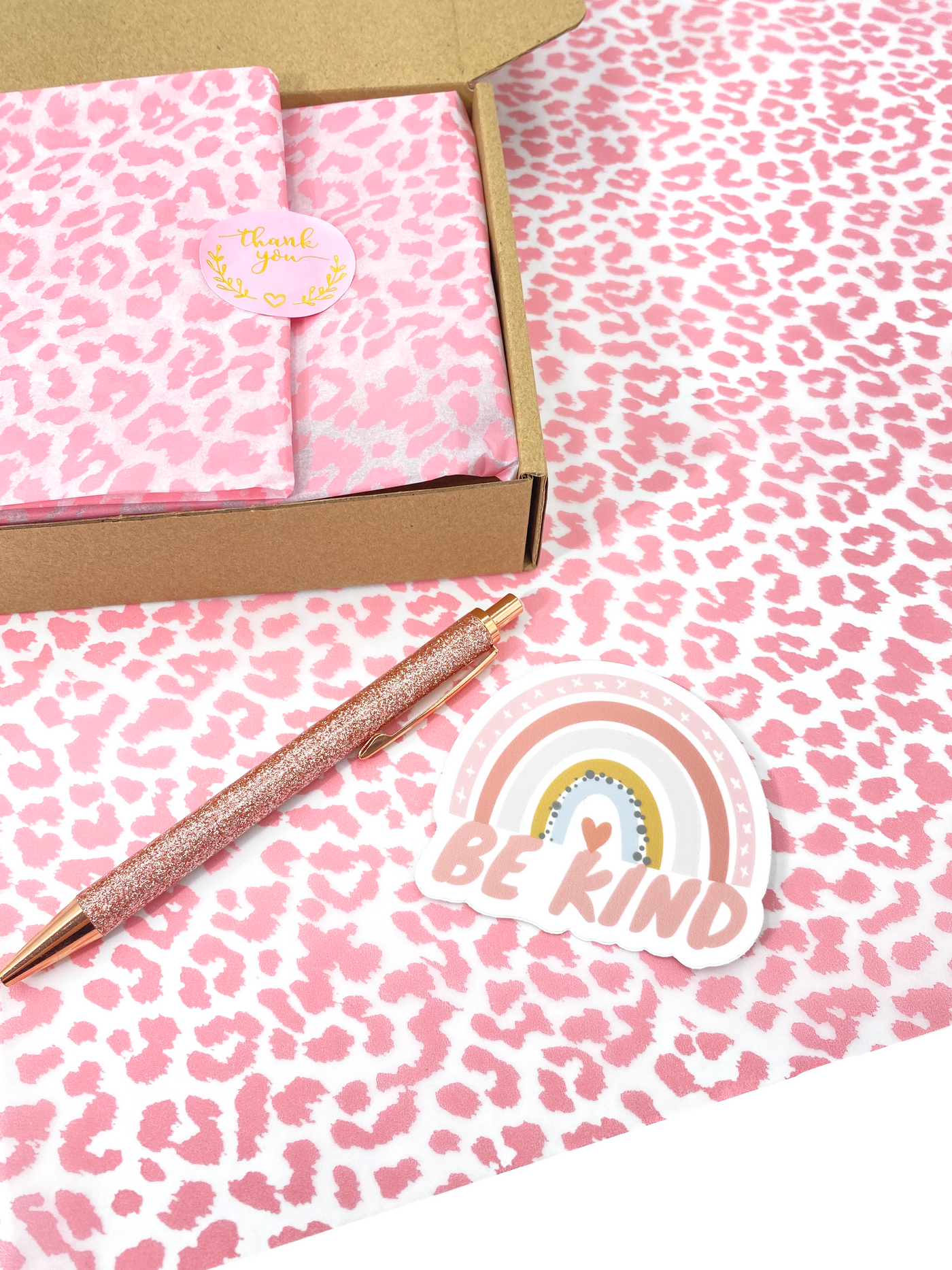 Acid-Free Tissue Paper - Pink Leopard Print