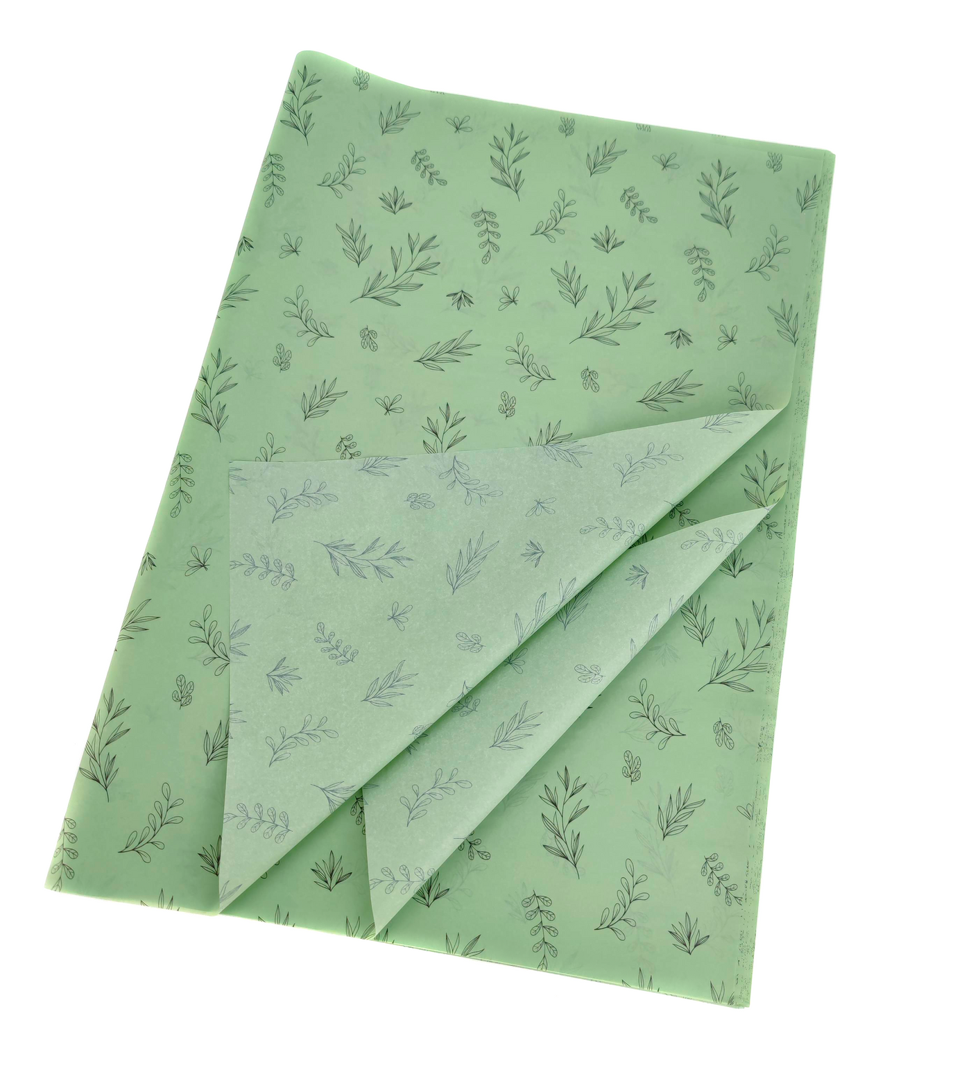Acid-Free Tissue Paper - Sage Green Leaves